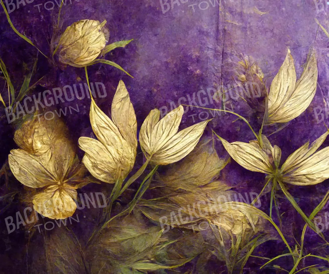 Floral Royalty 5X42 Fleece ( 60 X 50 Inch ) Backdrop