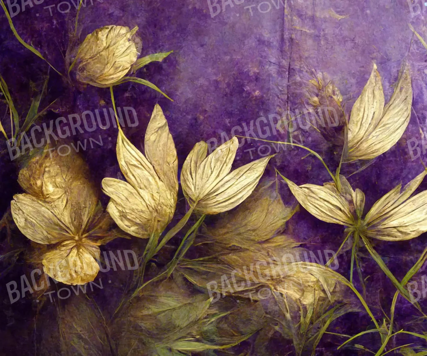 Floral Royalty 5X42 Fleece ( 60 X 50 Inch ) Backdrop