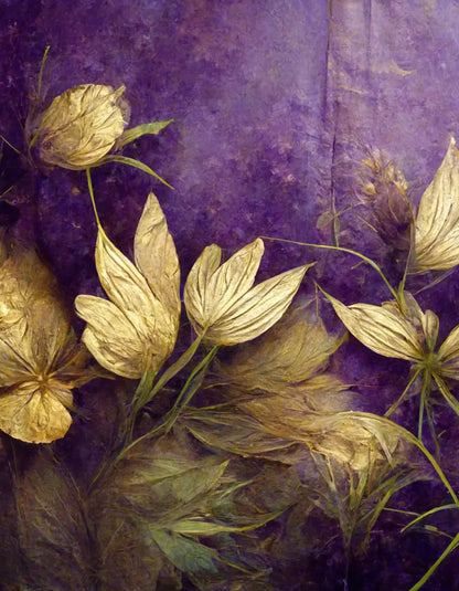 Floral Royalty 6X8 Fleece ( 72 X 96 Inch ) Backdrop