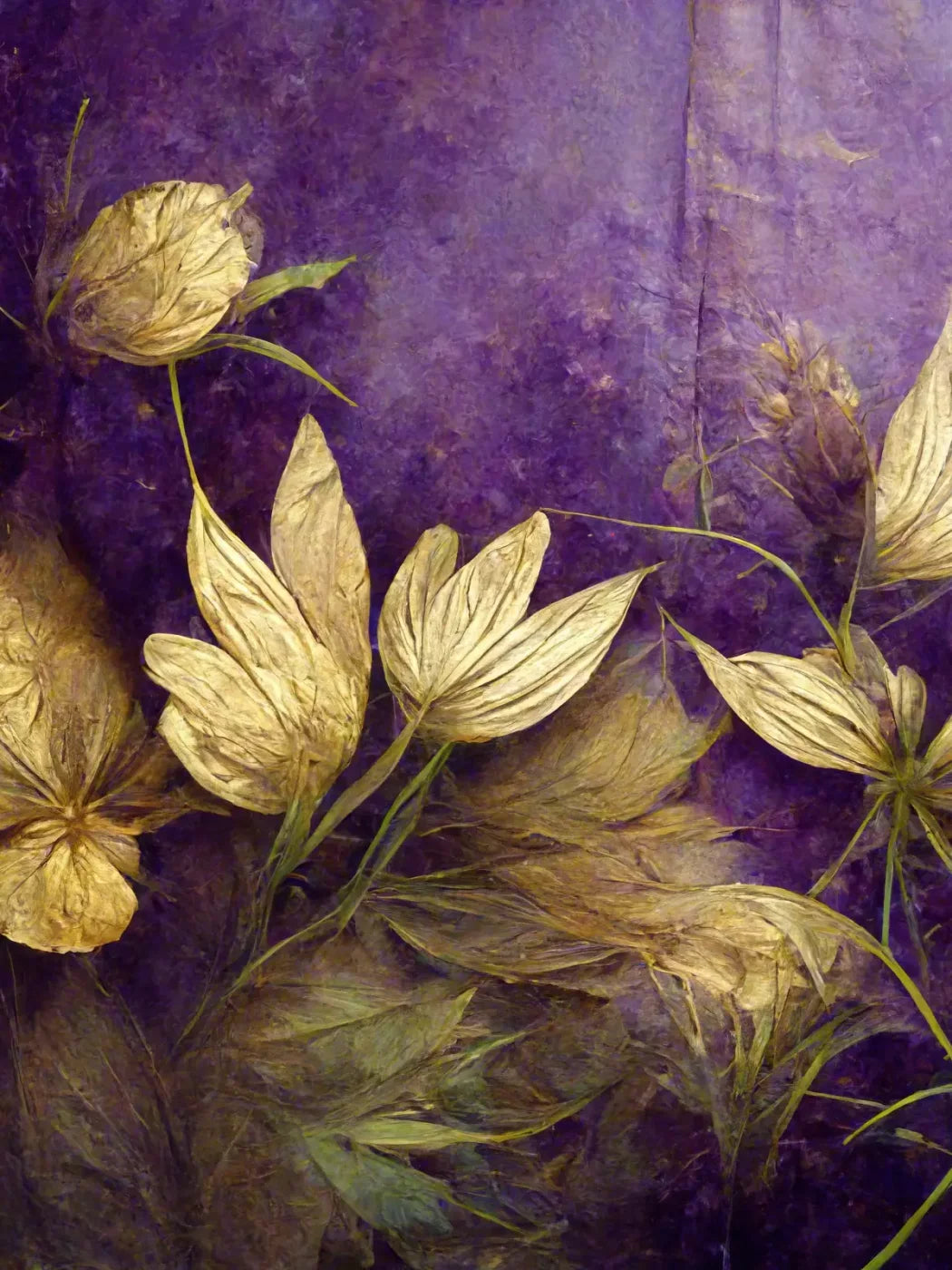 Floral Royalty 8X10 Fleece ( 96 X 120 Inch ) Backdrop