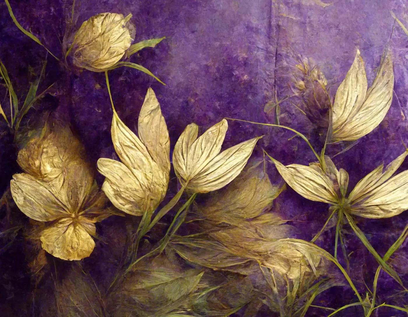 Floral Royalty 8X6 Fleece ( 96 X 72 Inch ) Backdrop