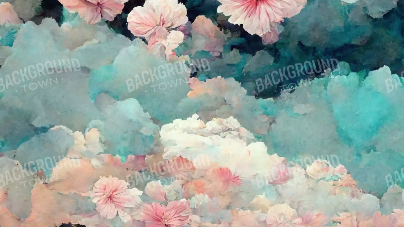 Floral Sky 14’X8’ Ultracloth (168 X 96 Inch) Backdrop
