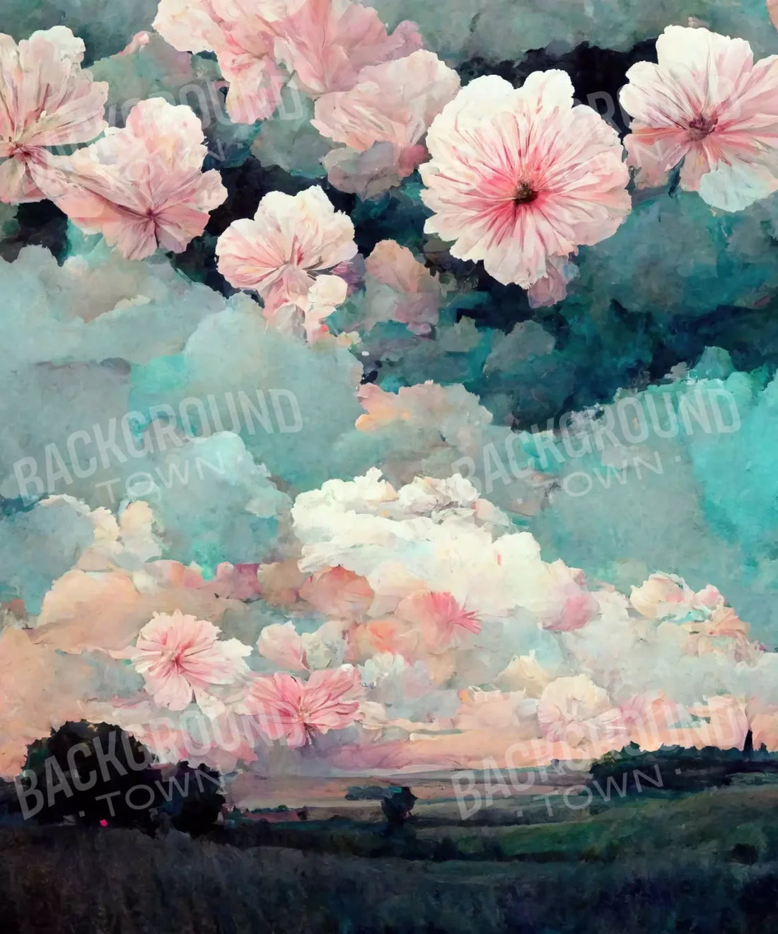 Pink Floral Backdrop for Photography