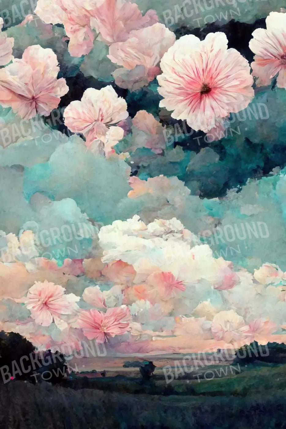 Floral Sky 5’X8’ Ultracloth (60 X 96 Inch) Backdrop