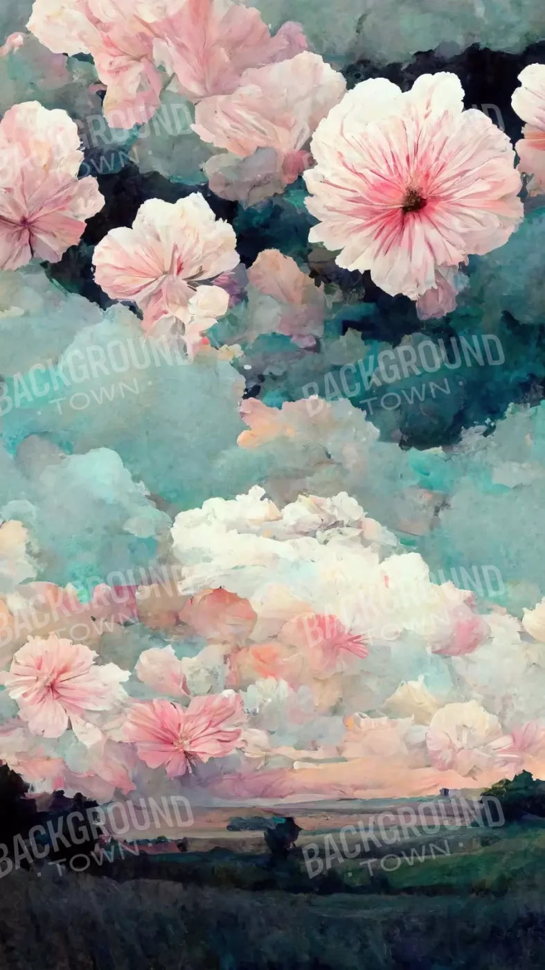 Floral Sky 8’X14’ Ultracloth (96 X 168 Inch) Backdrop