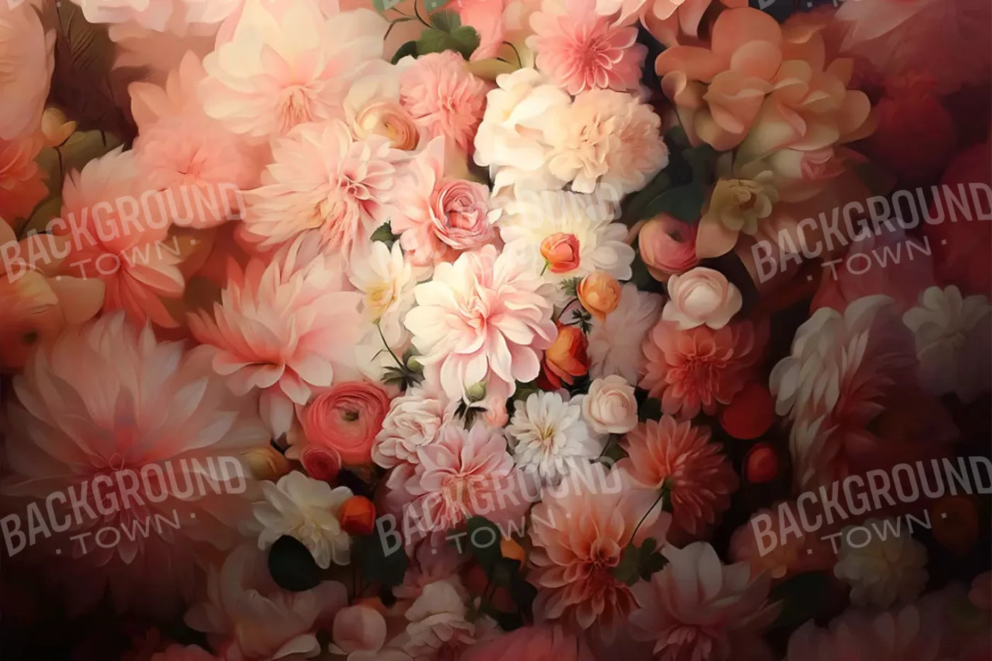 Floral Vintage 12’X8’ Ultracloth (144 X 96 Inch) Backdrop