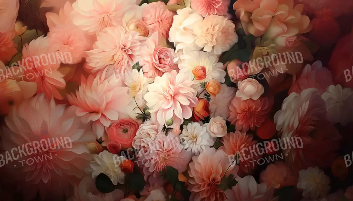 Floral Vintage 14’X8’ Ultracloth (168 X 96 Inch) Backdrop