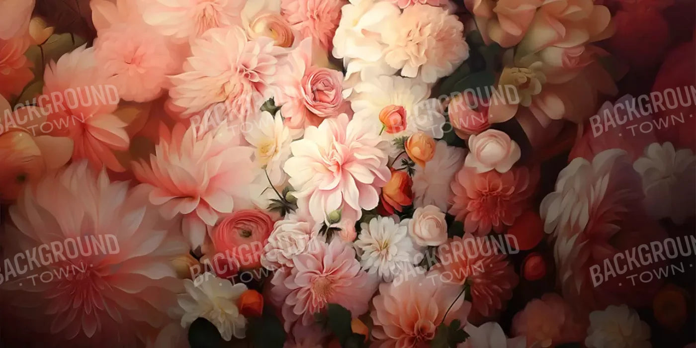 Floral Vintage 16’X8’ Ultracloth (192 X 96 Inch) Backdrop