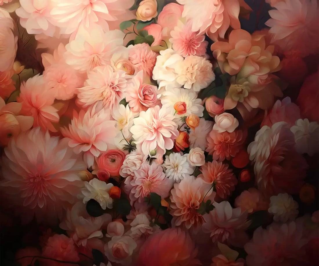 Floral Vintage 5’X4’2 Fleece (60 X 50 Inch) Backdrop