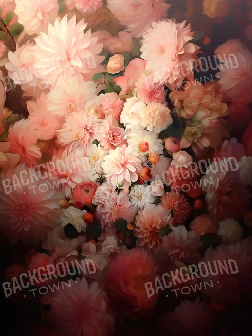 Floral Vintage 5’X6’8 Fleece (60 X 80 Inch) Backdrop