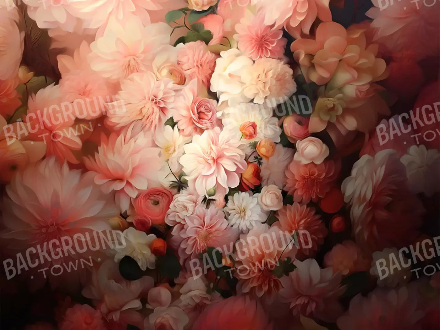 Floral Vintage 6’8X5’ Fleece (80 X 60 Inch) Backdrop