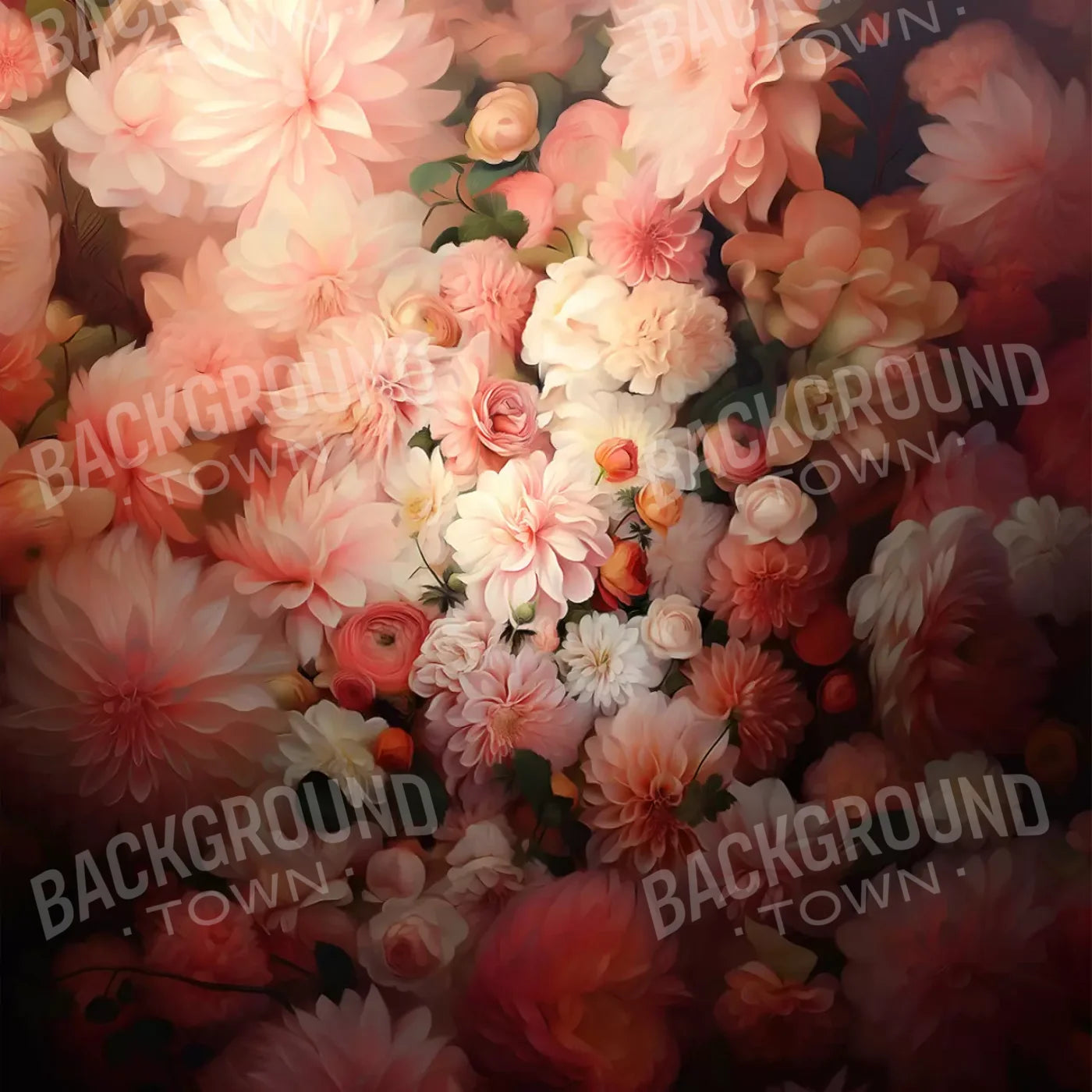 Floral Vintage 8’X8’ Fleece (96 X Inch) Backdrop