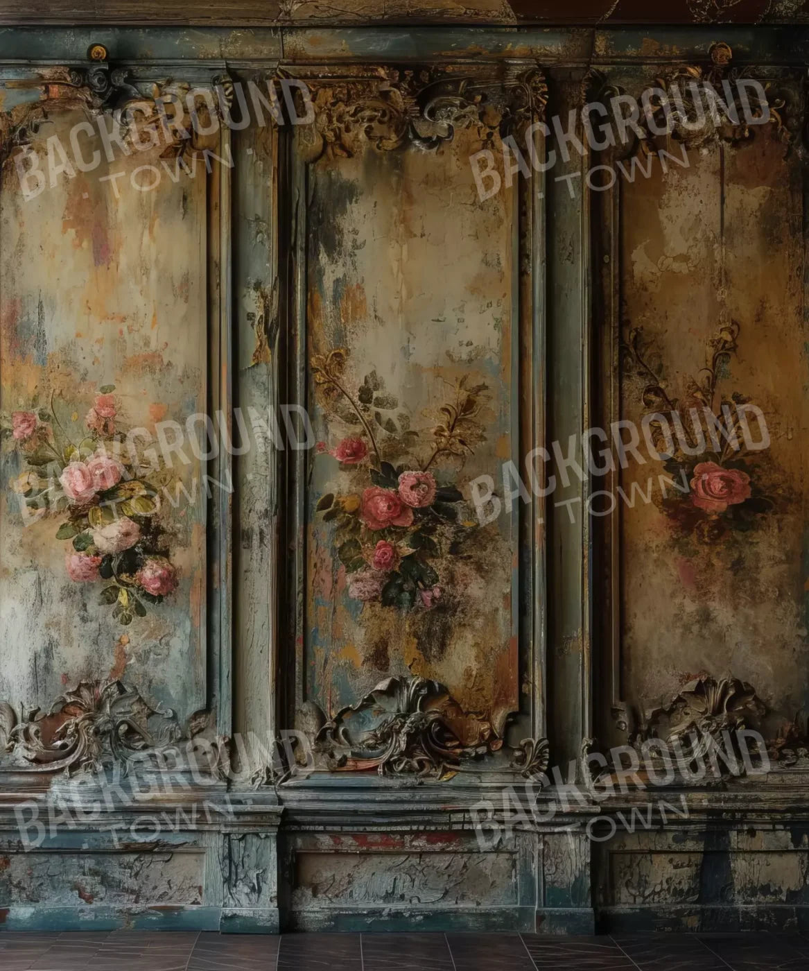 Floral Wall 10’X12’ Ultracloth (120 X 144 Inch) Backdrop