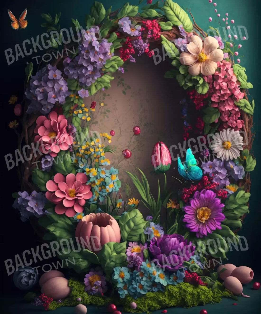 Multi-Color Easter Backdrop for Photography