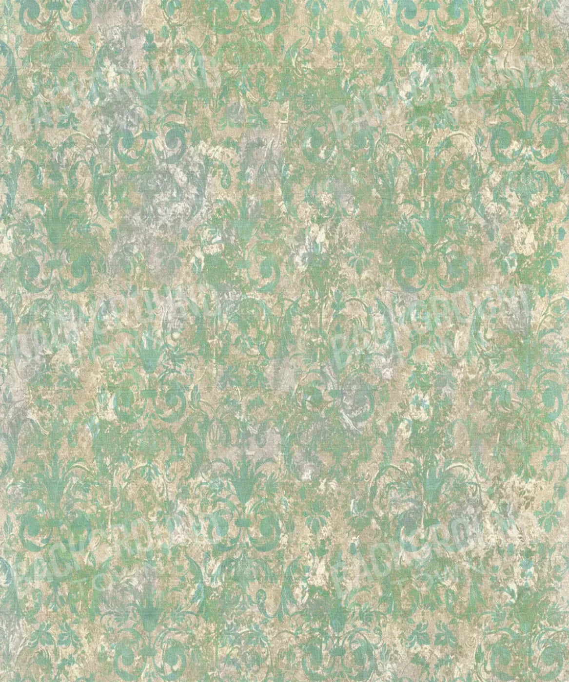 Green Damask Backdrop for Photography