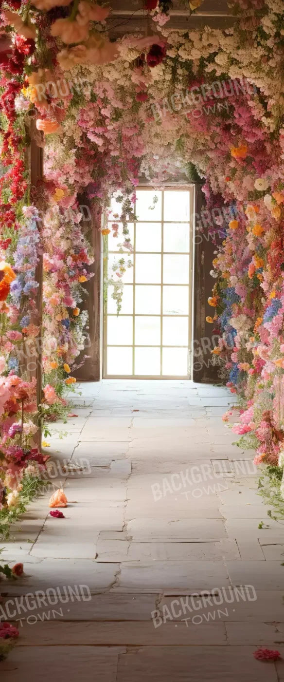 Flower Garland Hallway 1 5’X12’ Ultracloth For Westcott X - Drop (60 X 144 Inch) Backdrop