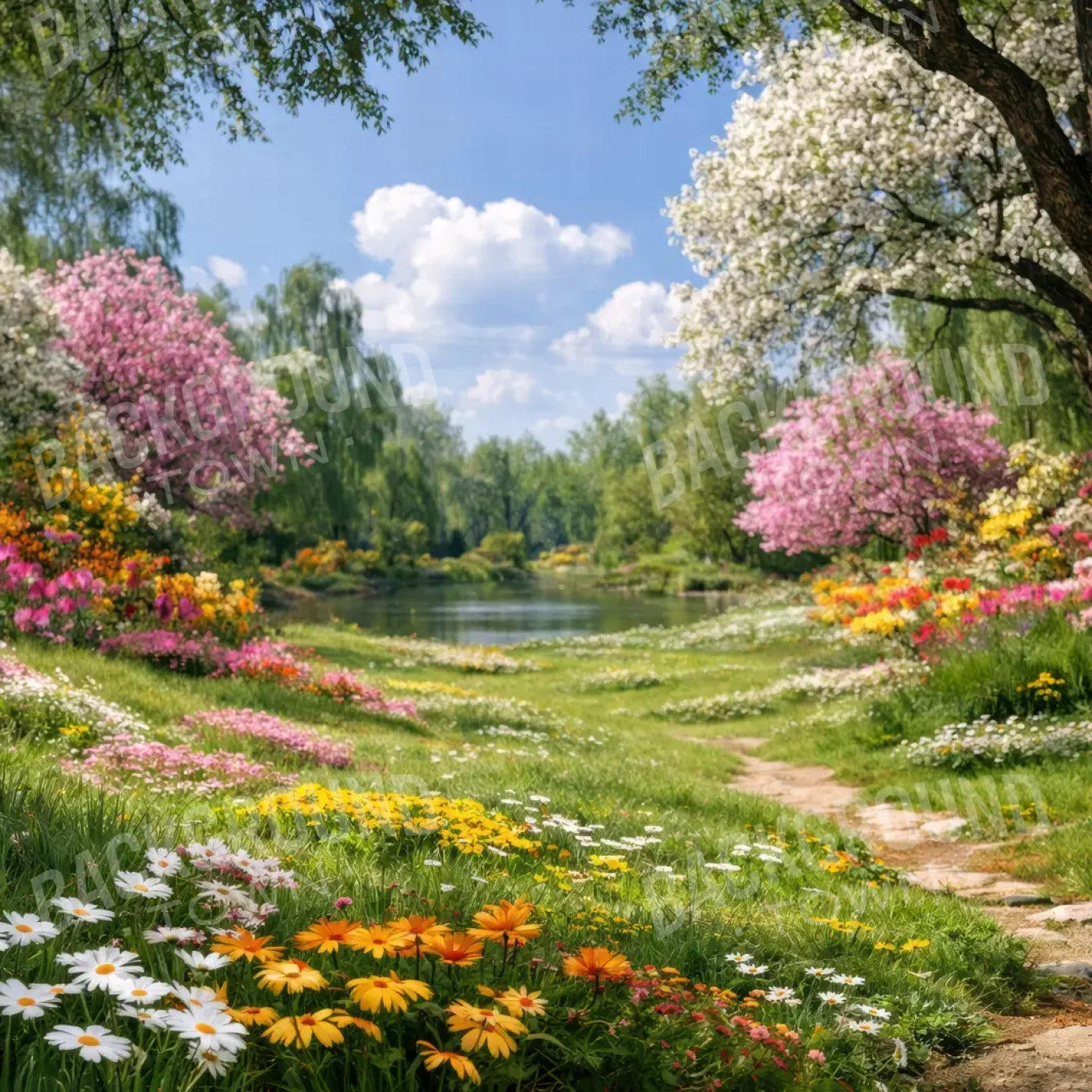 Flower Meadow 10’x10’ UltraCloth (120 x 120 inch) Backdrop
