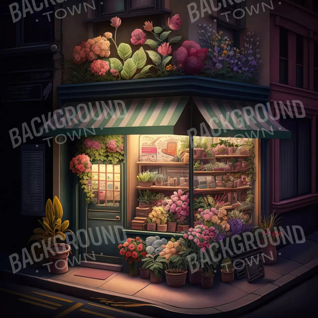 Flower Shop 10X10 Ultracloth ( 120 X Inch ) Backdrop