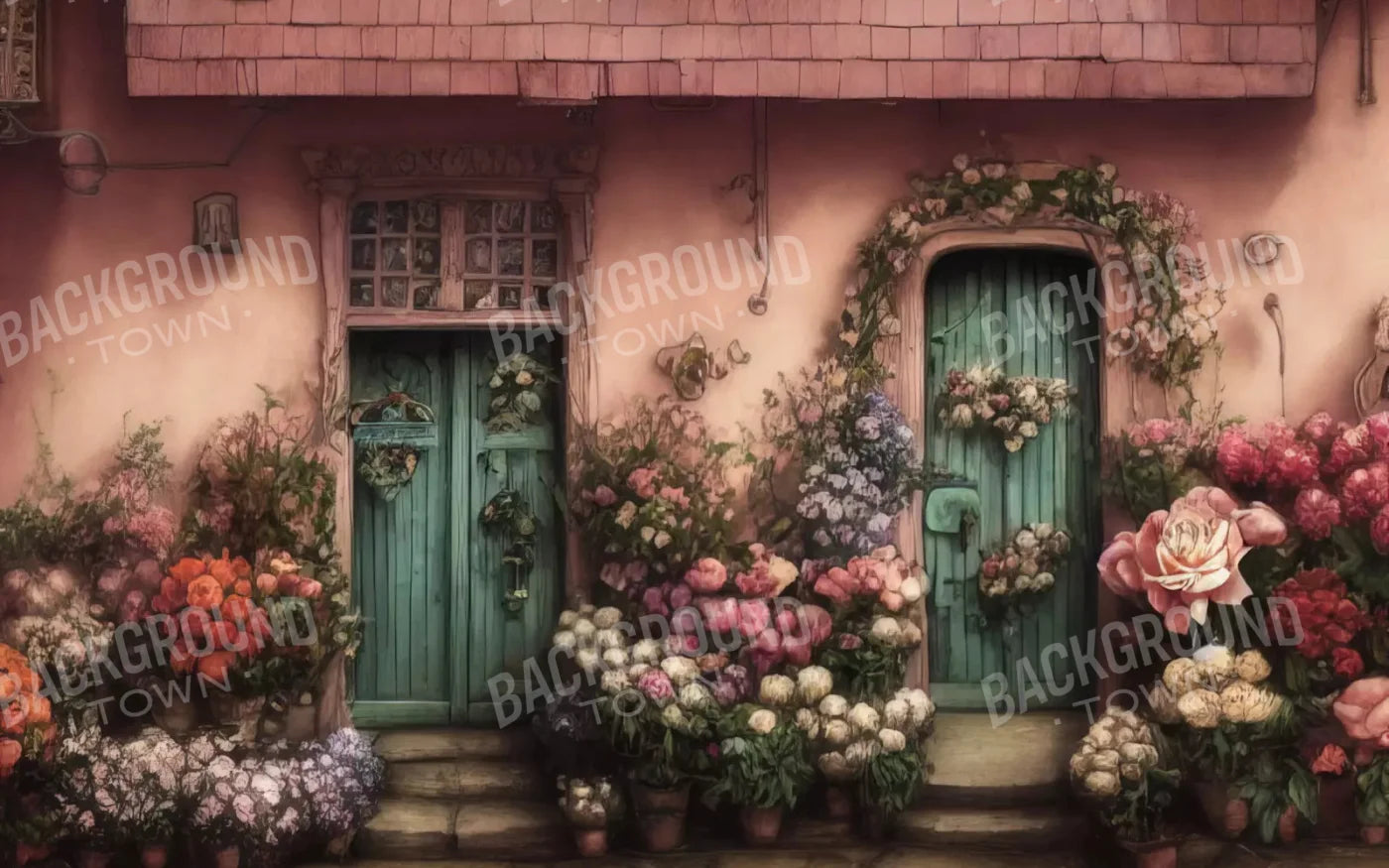 Flower Shops 14X9 Ultracloth ( 168 X 108 Inch ) Backdrop