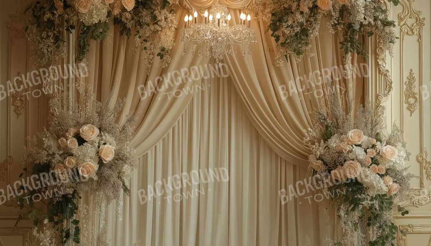 Flower Shrouded Alcove 14’X8’ Ultracloth (168 X 96 Inch) Backdrop