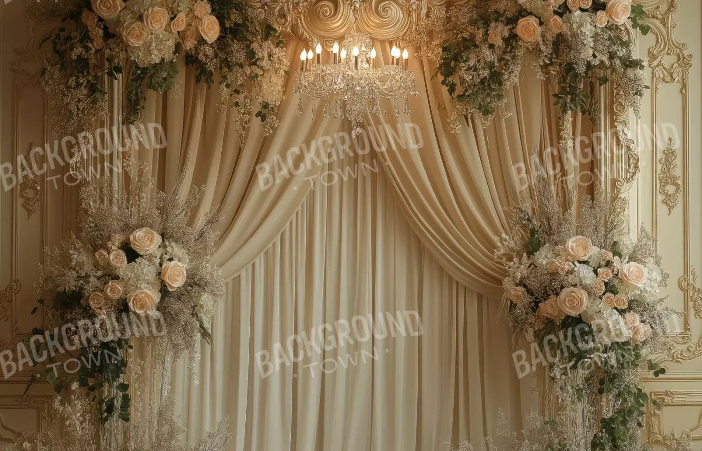 Flower Shrouded Alcove 14’X9’ Ultracloth (168 X 108 Inch) Backdrop