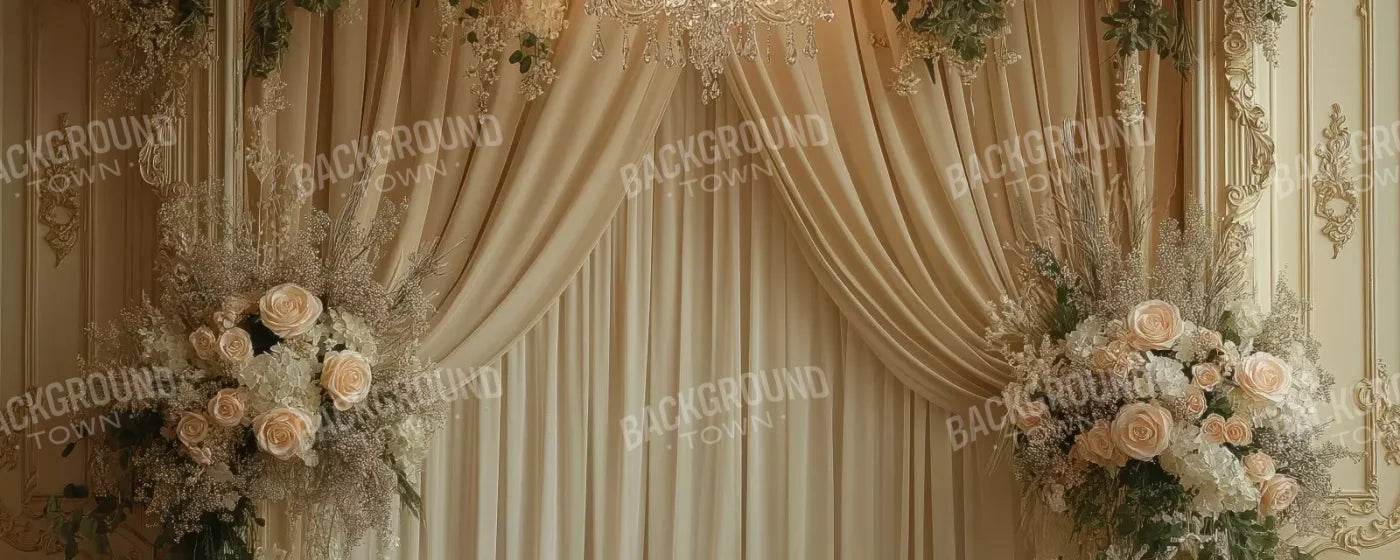 Flower Shrouded Alcove 20’X8’ Ultracloth (240 X 96 Inch) Backdrop