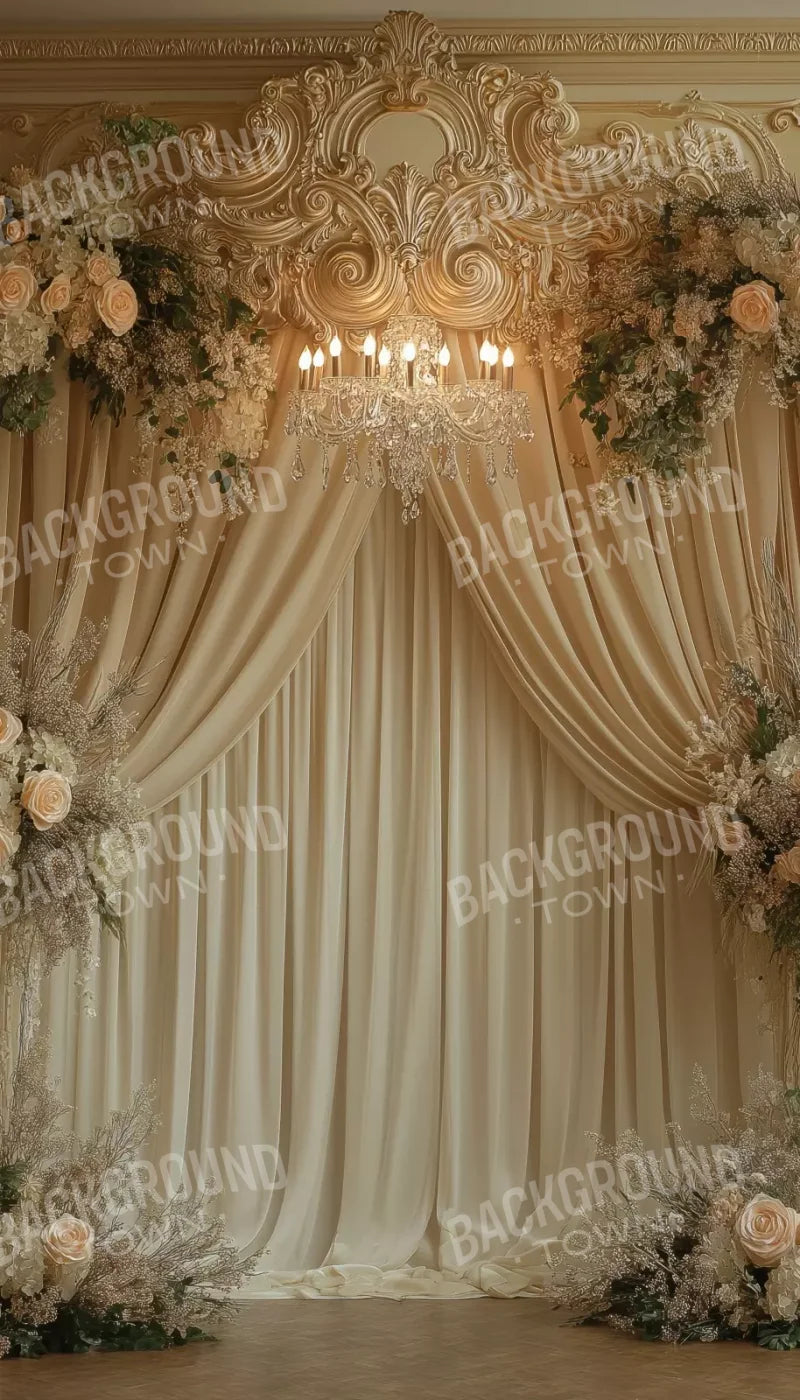Flower Shrouded Alcove 8’X14’ Ultracloth (96 X 168 Inch) Backdrop