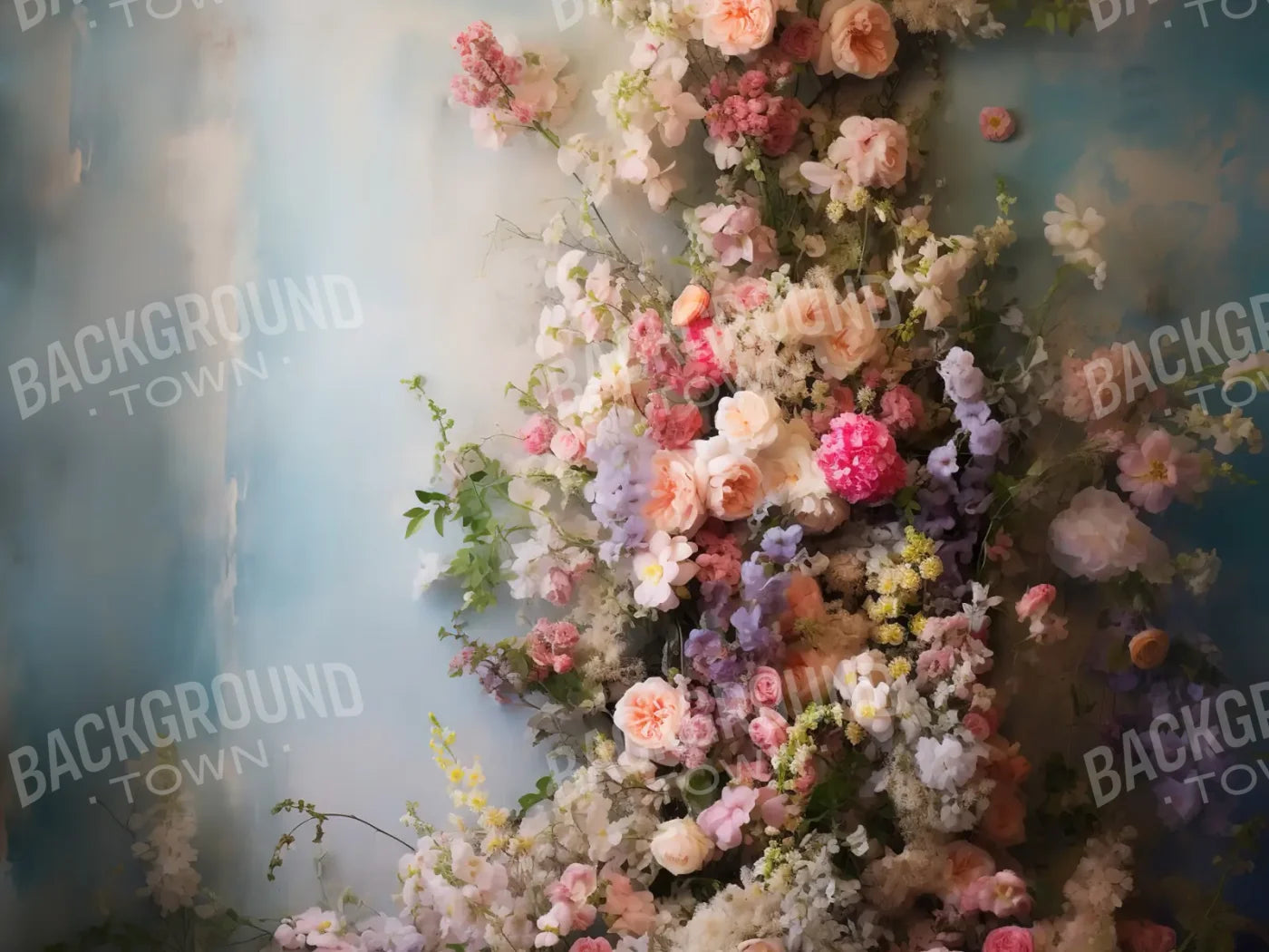 Flower Tower III 6’8x5’ Fleece (80 x 60 inch) Backdrop