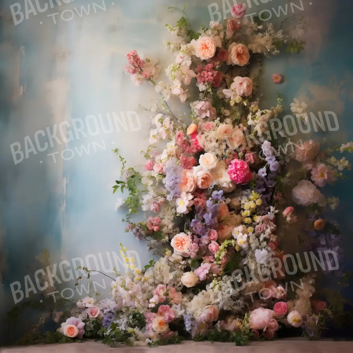 Flower Tower III 8’x8’ Fleece (96 x 96 inch) Backdrop