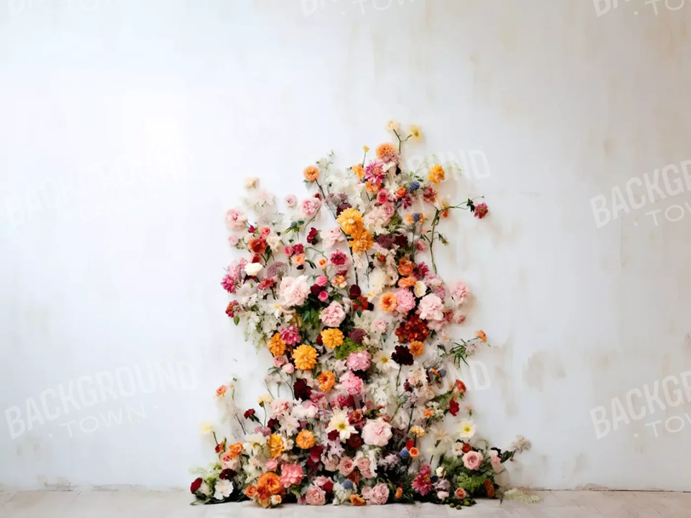 Flower Tower I 8’X6’ Fleece (96 X 72 Inch) Backdrop