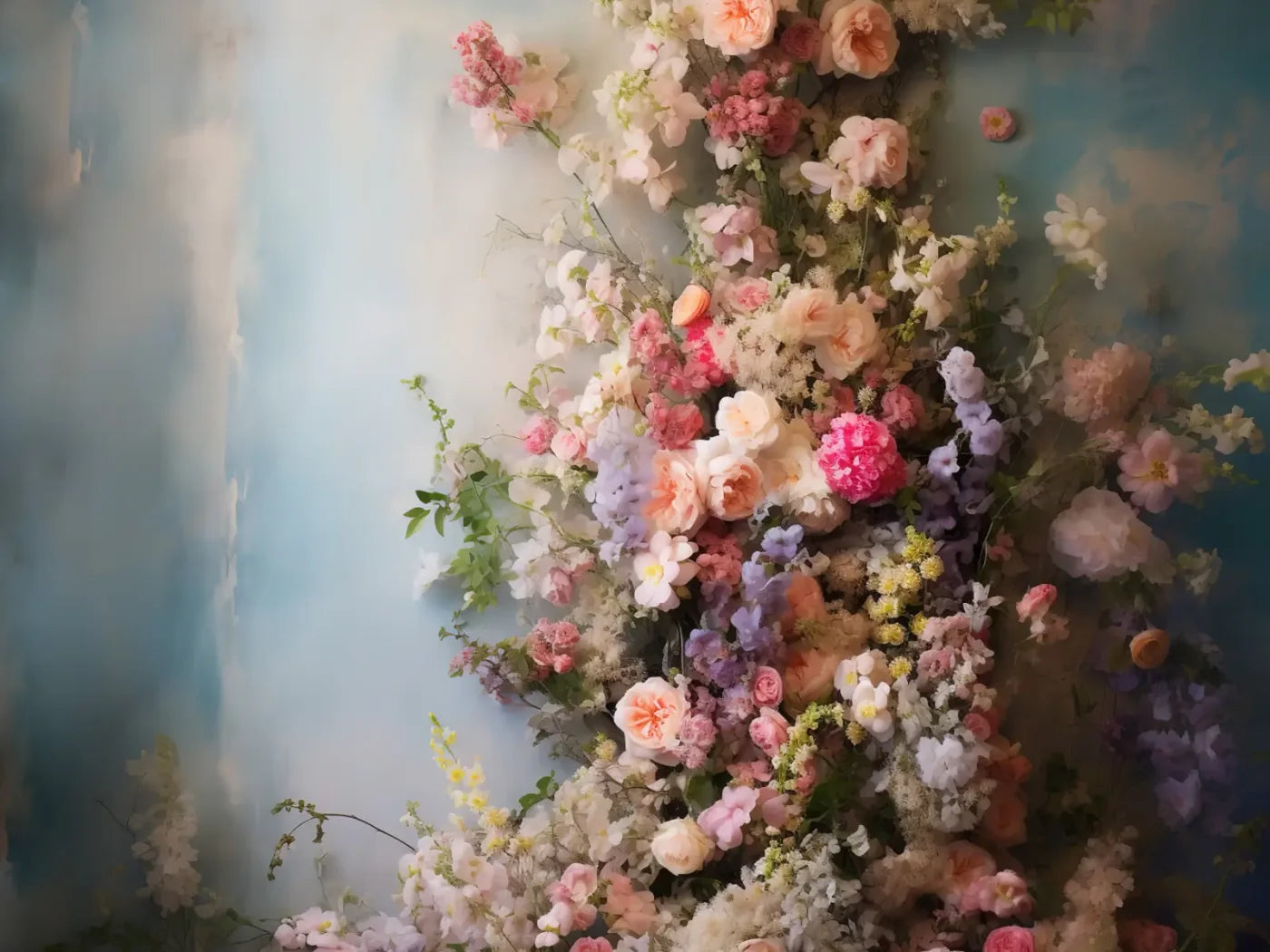 Flower Tower III 6’8x5’ Fleece (80 x 60 inch) Backdrop