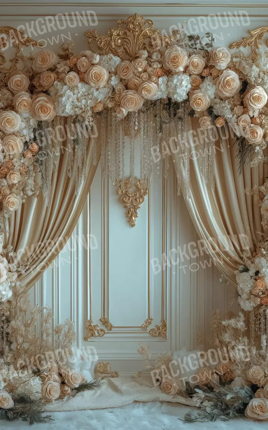 Flowered Alcove 5’X8’ Ultracloth (60 X 96 Inch) Backdrop