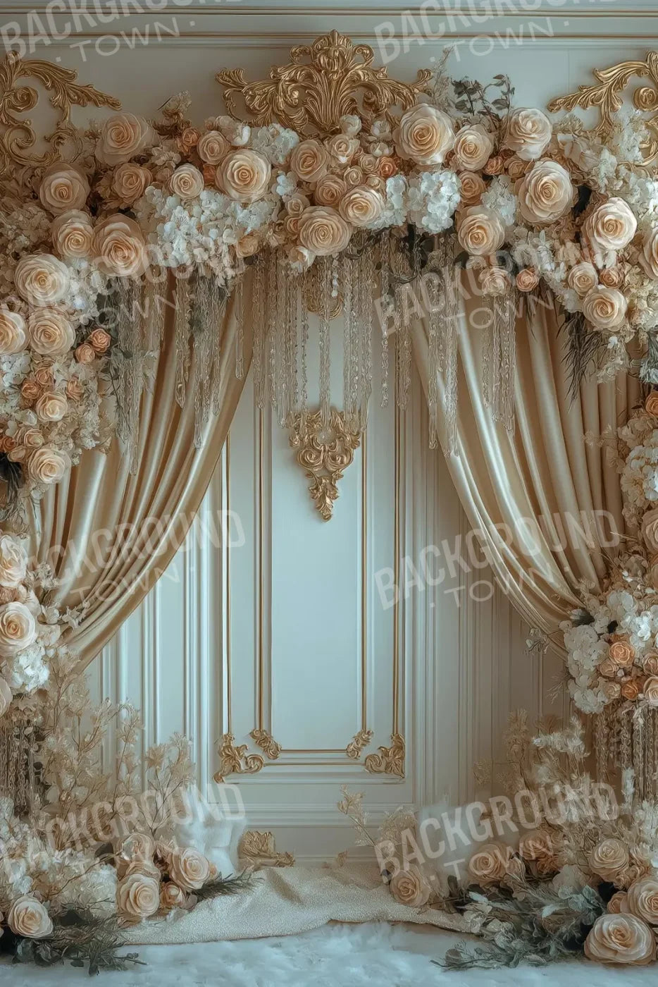 Flowered Alcove 8’X12’ Ultracloth (96 X 144 Inch) Backdrop