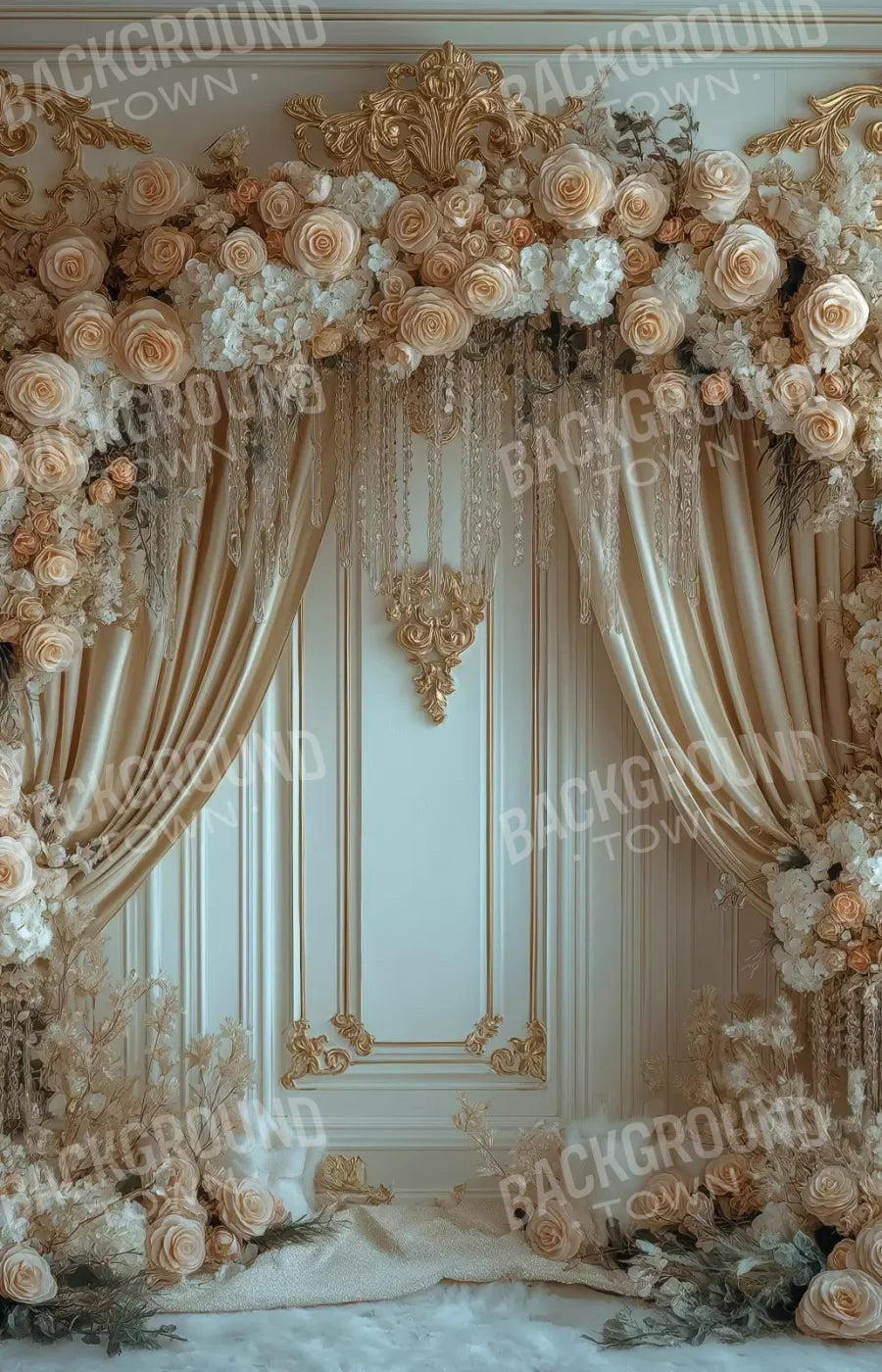Flowered Alcove 9’X14’ Ultracloth (108 X 168 Inch) Backdrop