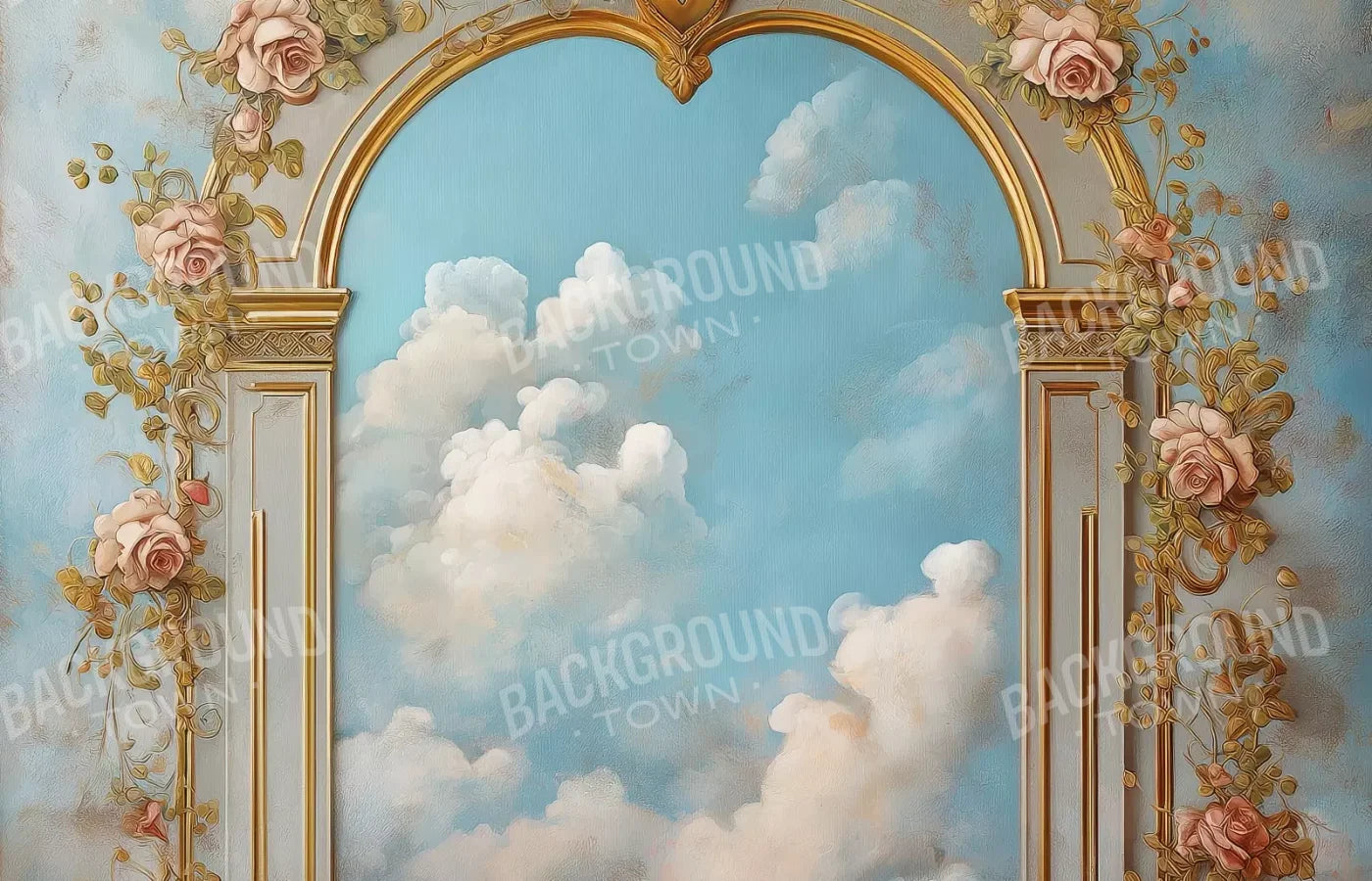 Flowered Arch Over Sky 14’X9’ Ultracloth (168 X 108 Inch) Backdrop