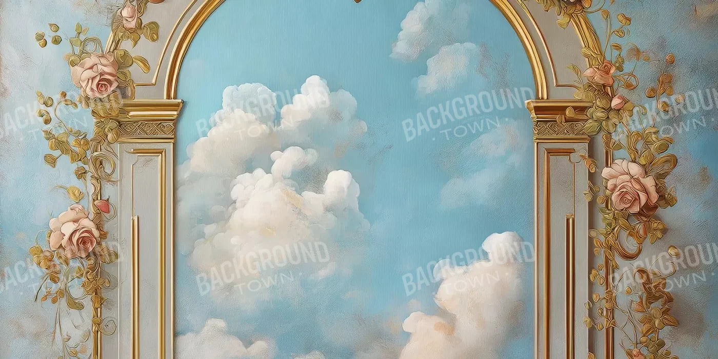 Flowered Arch Over Sky 20’X10’ Ultracloth (240 X 120 Inch) Backdrop