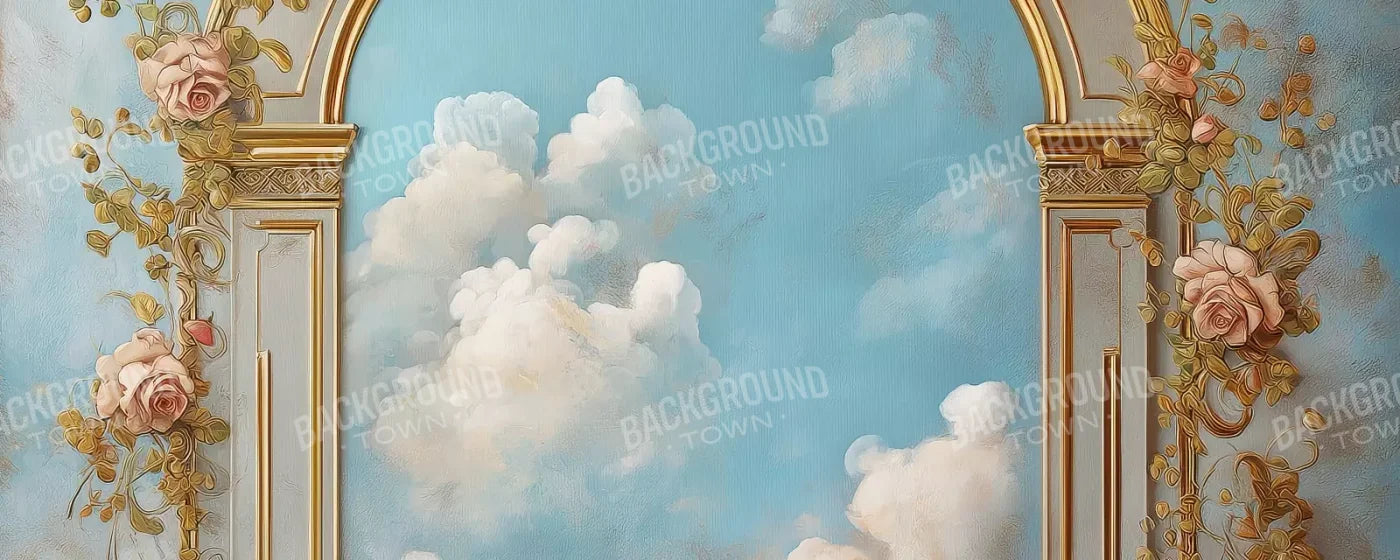 Flowered Arch Over Sky 20’X8’ Ultracloth (240 X 96 Inch) Backdrop