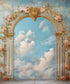 Blue White Gold Pink   Backdrop for Photography