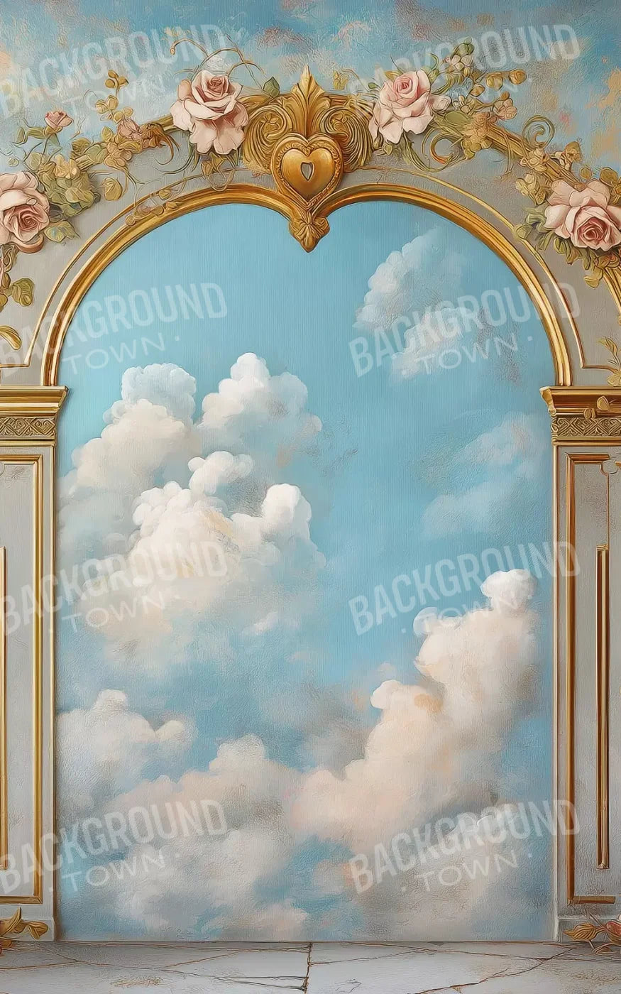 Flowered Arch Over Sky 5’X8’ Ultracloth (60 X 96 Inch) Backdrop