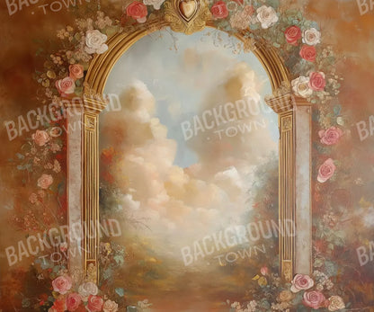 Flowered Wall Archway 12’X10’ Ultracloth (144 X 120 Inch) Backdrop