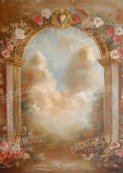 Flowered Wall Archway 5’X7’ Ultracloth (60 X 84 Inch) Backdrop