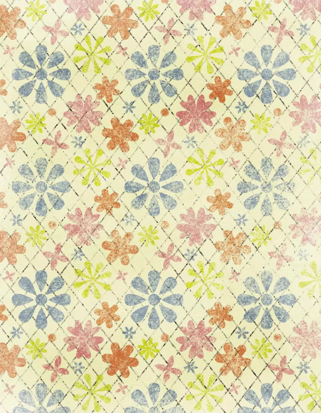 Floweret 6X8 Fleece ( 72 X 96 Inch ) Backdrop