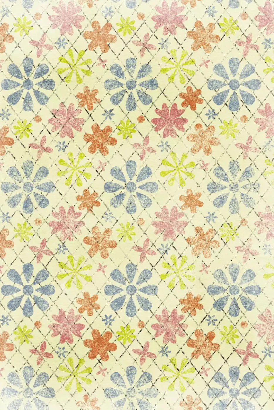 Floweret 4X5 Rubbermat Floor ( 48 X 60 Inch ) Backdrop