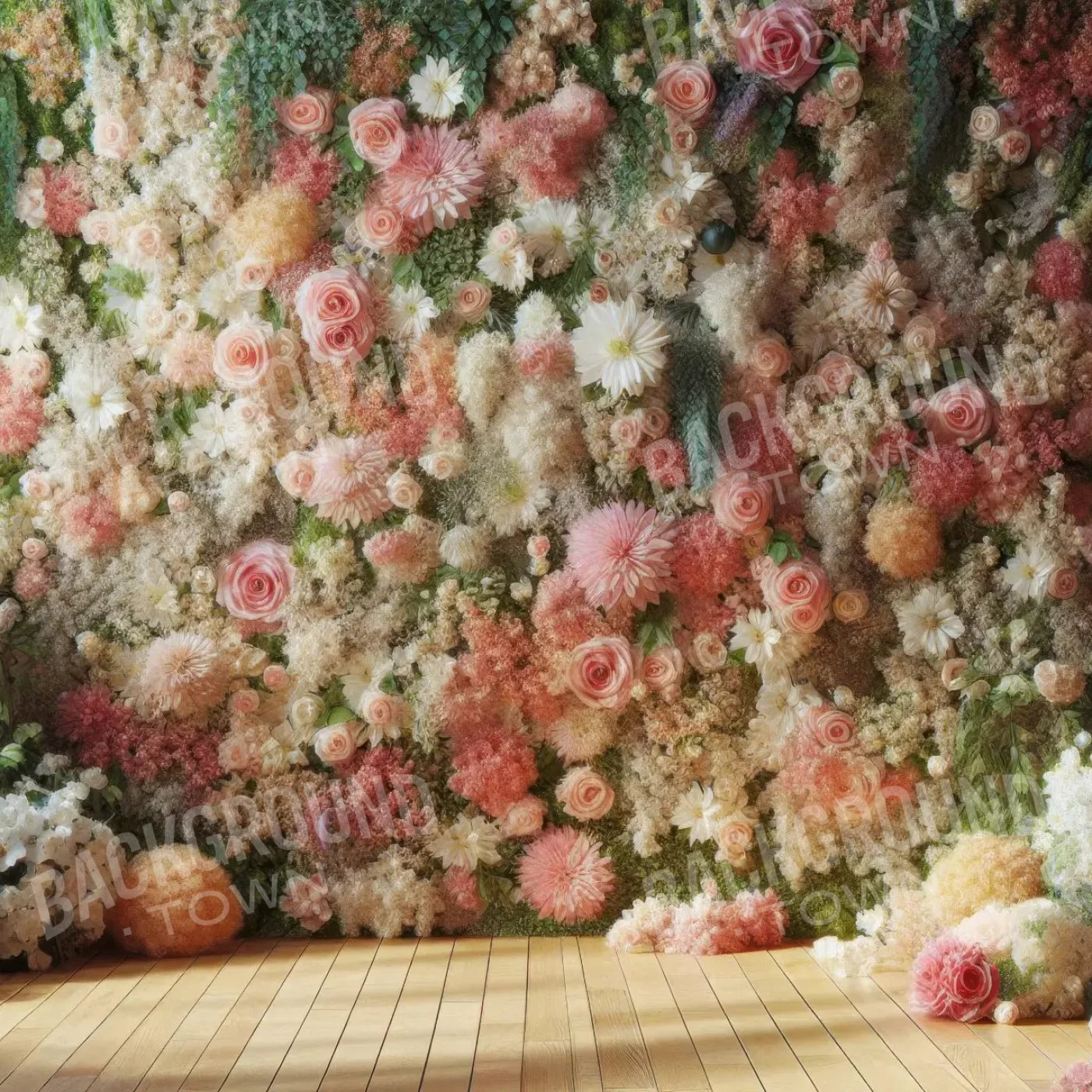 Flowers Everywhere 10’X10’ Ultracloth (120 X Inch) Backdrop