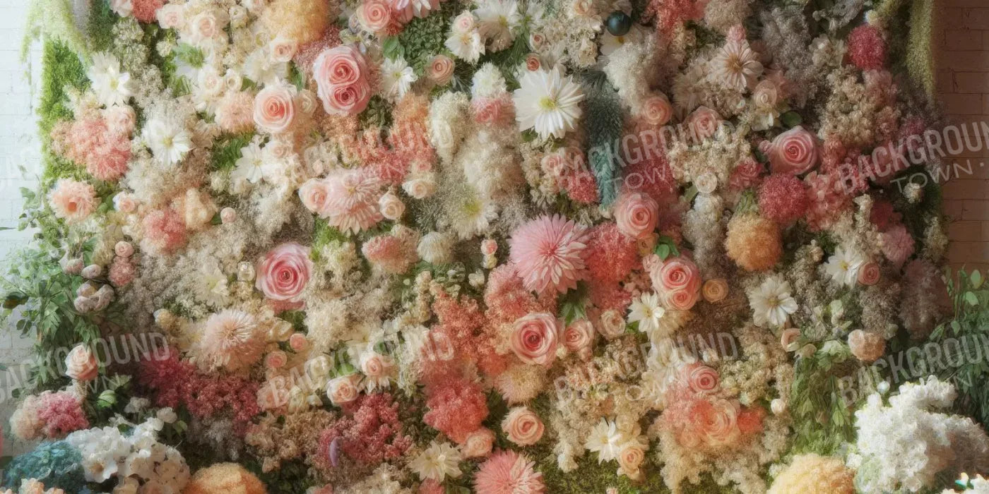 Flowers Everywhere 20’X10’ Ultracloth (240 X 120 Inch) Backdrop