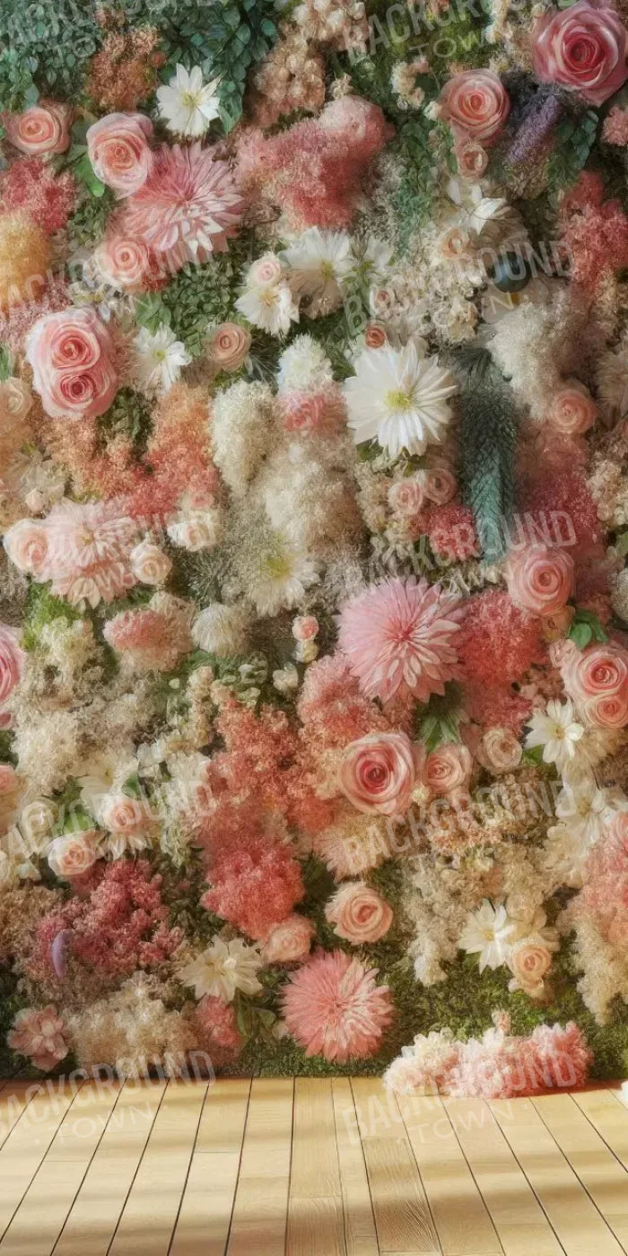 Flowers Everywhere 8’X16’ Ultracloth (96 X 192 Inch) Backdrop