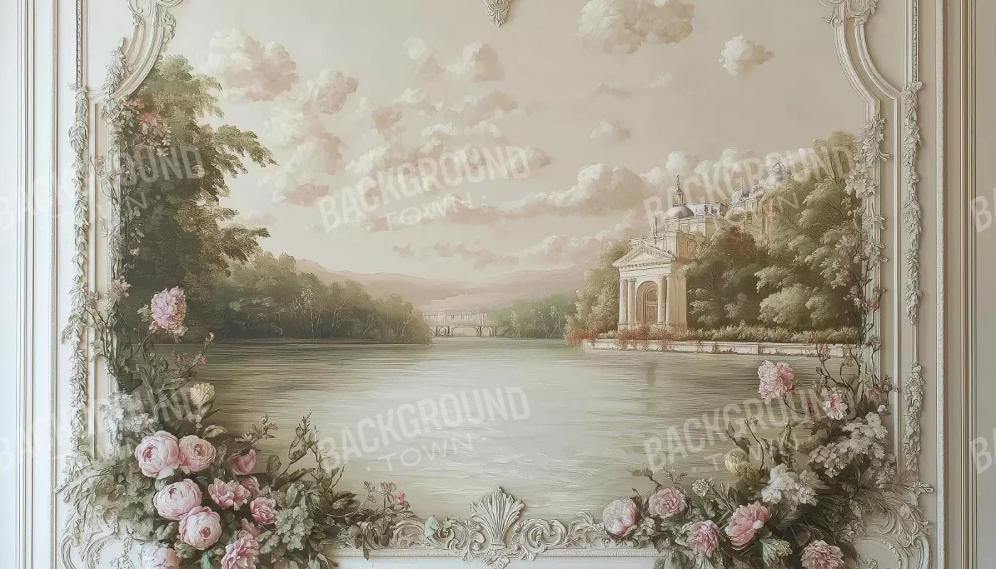Flowers Spilling Over White Ledge 14’X8’ Ultracloth (168 X 96 Inch) Backdrop