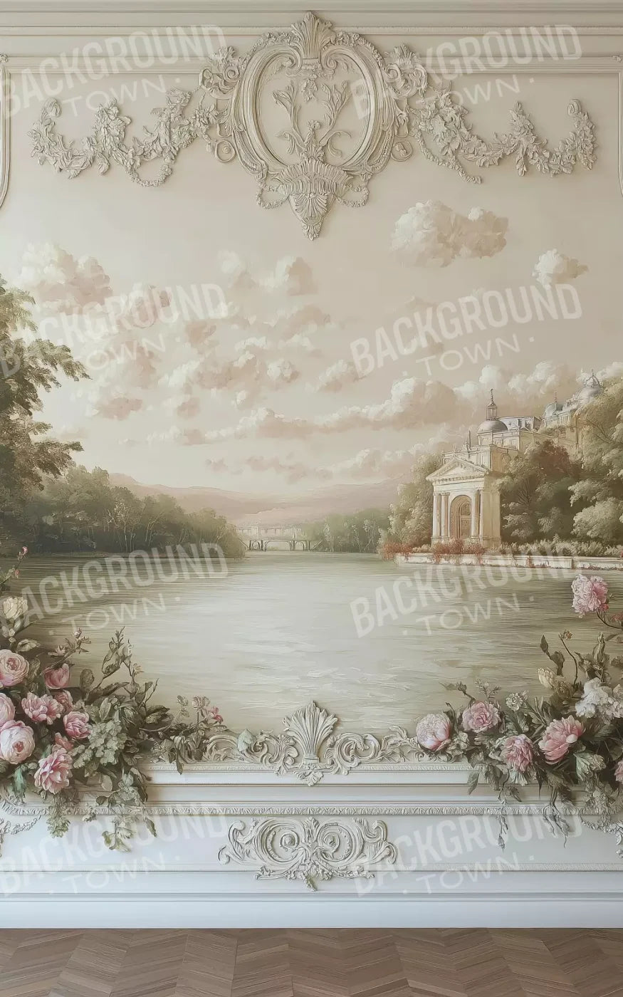Flowers Spilling Over White Ledge 5’X8’ Ultracloth (60 X 96 Inch) Backdrop