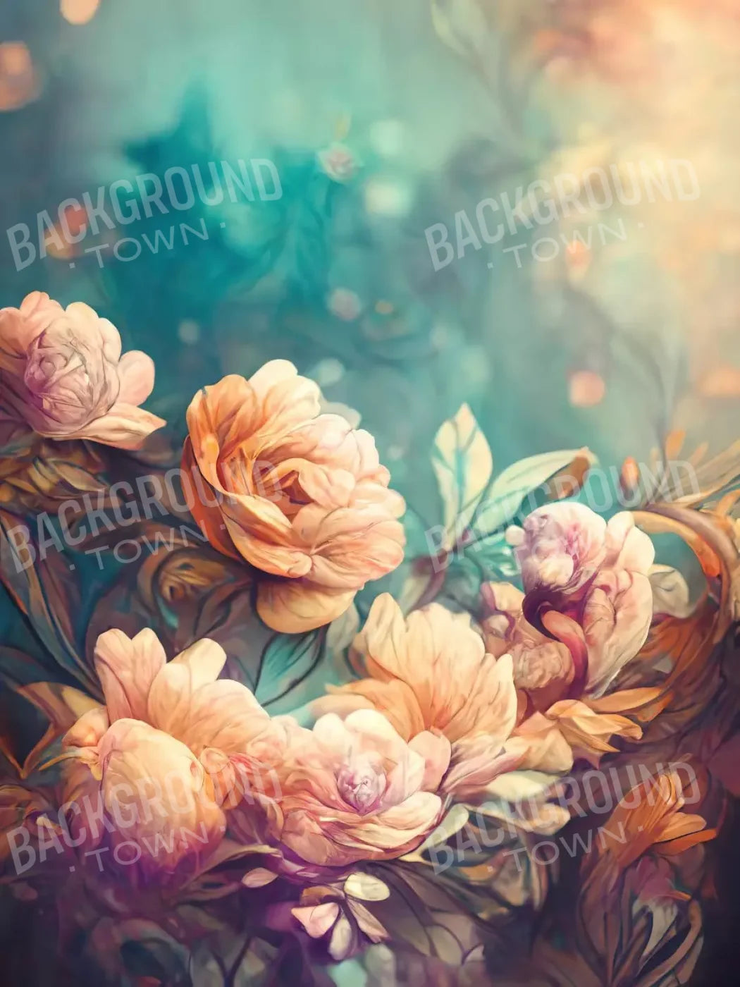 Flowerz 5’X6’8 Fleece (60 X 80 Inch) Backdrop
