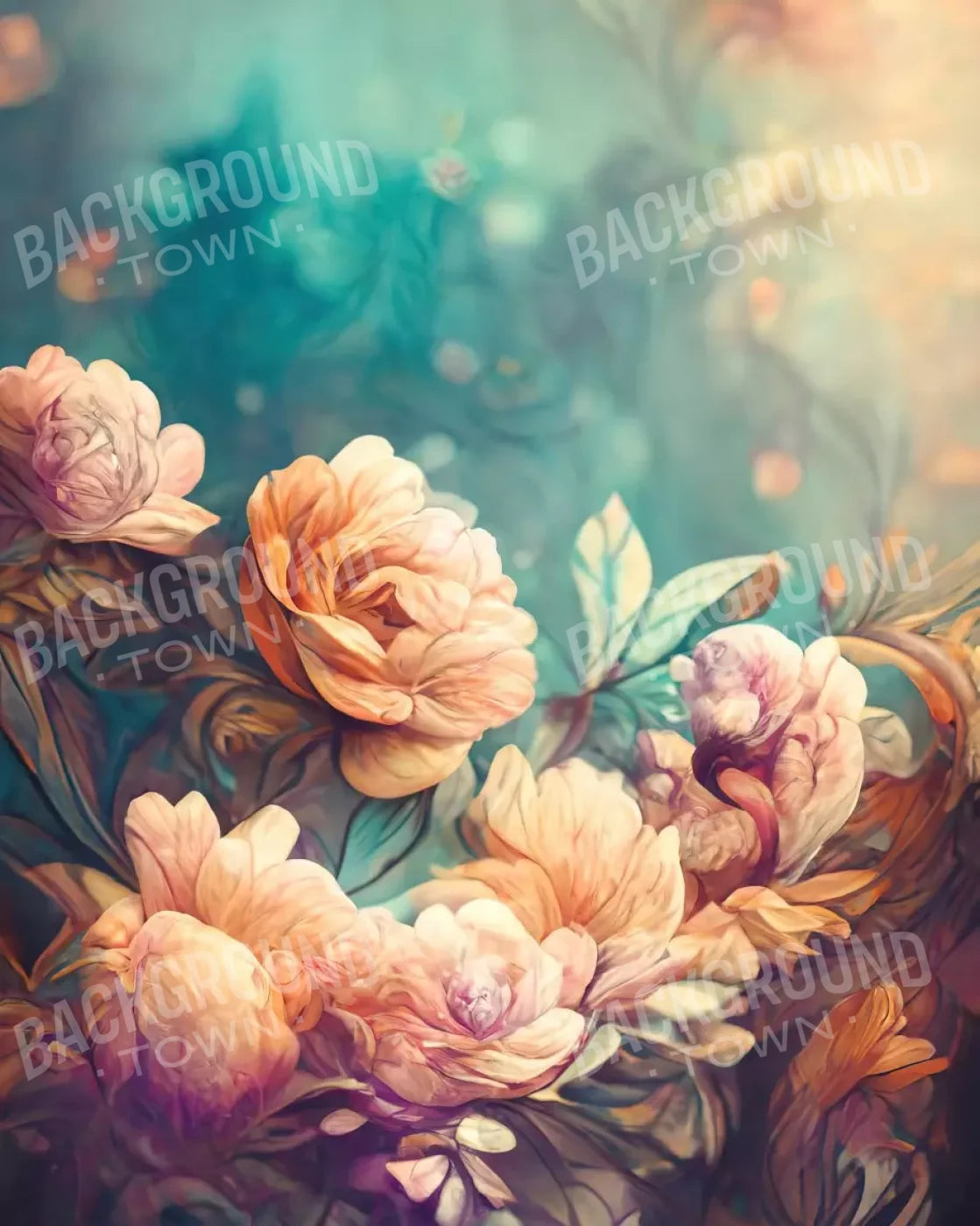 Flowerz 8’X10’ Fleece (96 X 120 Inch) Backdrop